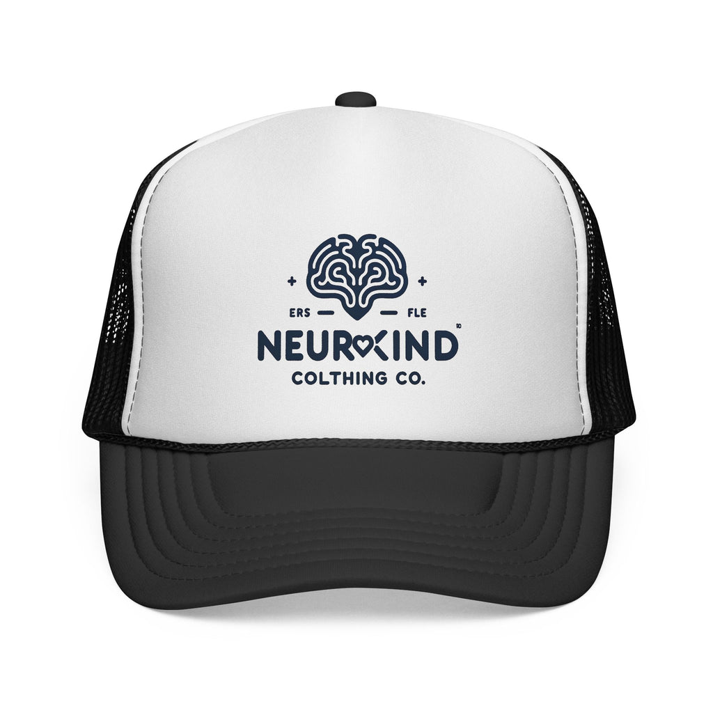NeuroKind Trucker Hat — Vintage Brain Logo Mesh Cap