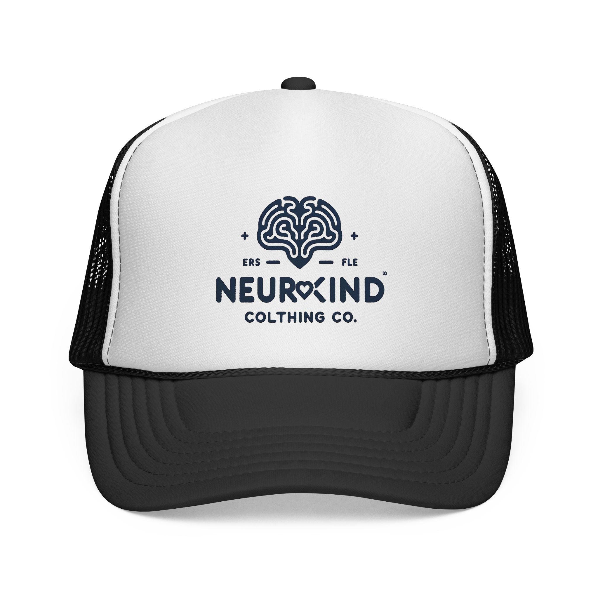 NeuroKind Trucker Hat — Vintage Brain Logo Mesh Cap