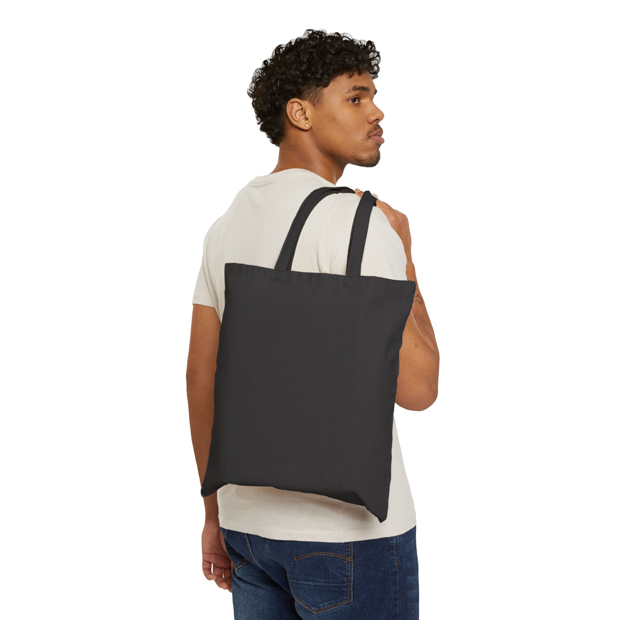 Canvas Tote Bag – Colorful Watercolor Circle "Choose Courage Over Comfort" Design